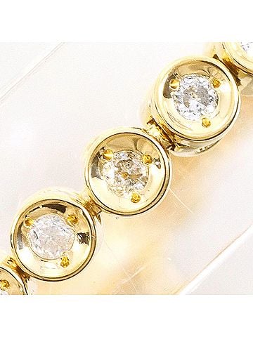Unbranded 18K (18-karat) Yellow Gold Bracelet with 1.00 ct Diamond, Total Weight 9.7g, 18cm, Jewelry (view 2)
