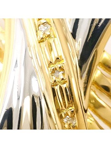Unbranded PT900 Platinum 18K Yellow Gold Ring with Diamond (carat weight not stamped), Total Weight 5.7g, Jewelry (view 2)