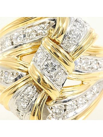 Unbranded PT900 Platinum 18K Yellow Gold Ring with 0.76ct Diamond, Total Weight 12.2g, Jewelry (view 2)