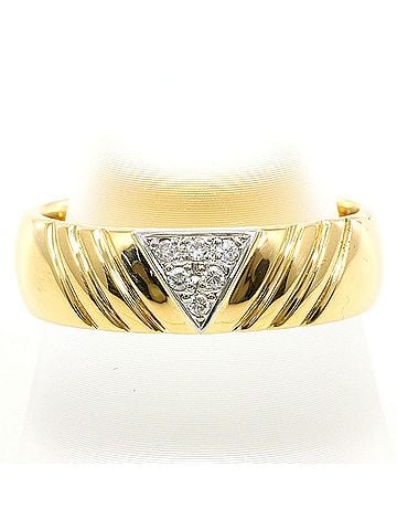 Unbranded PT900 Platinum 18K Yellow Gold Ring with 0.06ct Diamond, Total Weight 9.4g, Jewelry (view 1)
