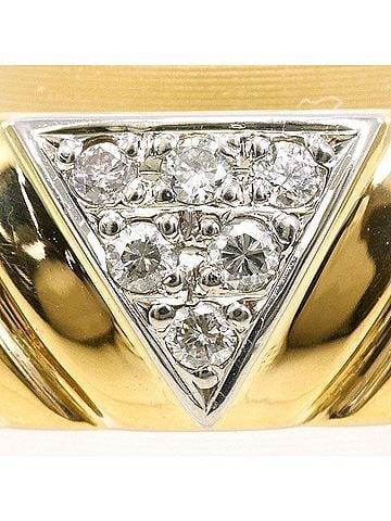 Unbranded PT900 Platinum 18K Yellow Gold Ring with 0.06ct Diamond, Total Weight 9.4g, Jewelry (view 2)