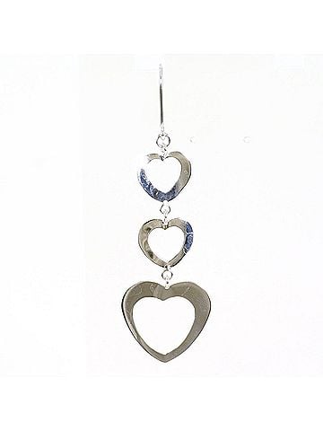 Unbranded 18K (18-karat white gold) single earring, total weight 0.7g, jewelry. (view 1)