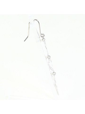 Unbranded 18K (18-karat white gold) single earring, total weight 0.7g, jewelry. (view 2)