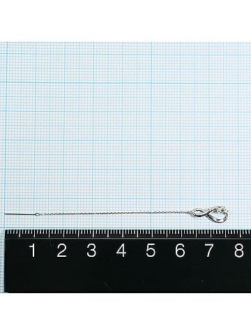 Unbranded 18K (18-karat white gold) earrings with diamonds (carat mark not specified), total weight 1.2g, jewelry. (view 2)