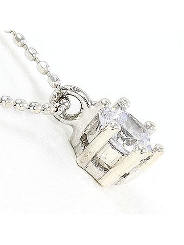 Unbranded Silver 18K WG White Gold Necklace with Zirconia, Total Weight 1.8g, 45cm, Jewelry (view 2)