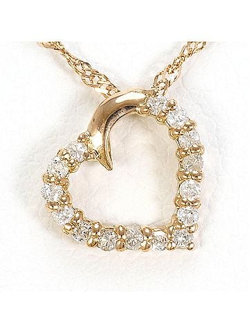 Unbranded 18K (18-karat gold) Pink Gold Necklace with 0.10ct Diamond, Total Weight 1.0g, 40cm Length, Jewelry (view 1)