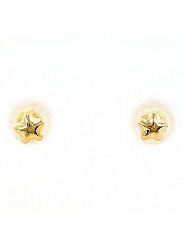 Unbranded 18K (18-karat) Yellow Gold Earrings, Total Weight 0.5g, Jewelry (view 1)