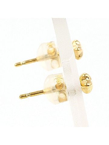 Unbranded 18K (18-karat) Yellow Gold Earrings, Total Weight 0.5g, Jewelry (view 2)