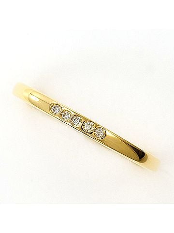 Unbranded 18K (18-karat) Yellow Gold Ring with 0.028ct Diamond, Total Weight 1.5g, Jewelry (view 1)