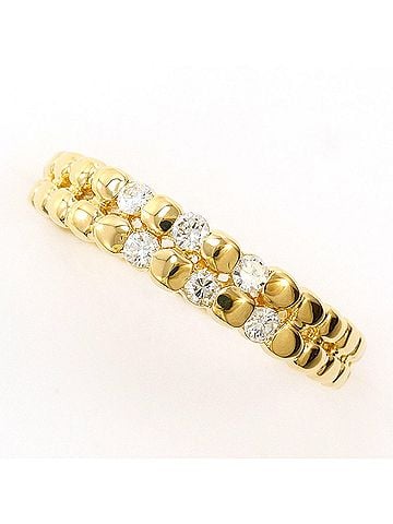 Unbranded 18K (18-karat) Yellow Gold Ring with 0.12 ct Diamond, Total Weight 1.8g, Jewelry (view 1)