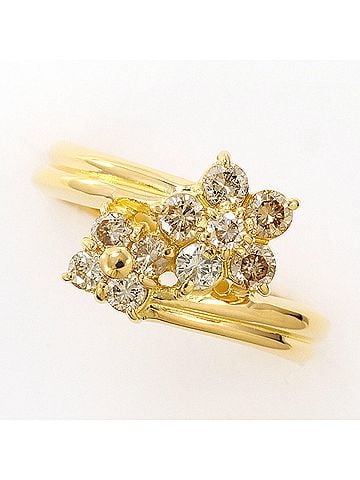 Unbranded 18K (18-karat) Yellow Gold Ring with Brown Diamond (0.50 ct), Total Weight 2.5g, Jewelry (view 1)
