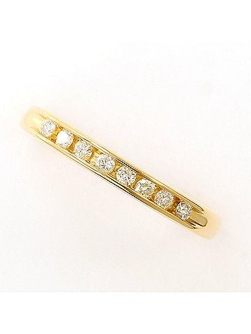 Unbranded 18K (18-karat) Yellow Gold Ring with 0.11 ct Diamond, Total Weight 1.4g, Jewelry (view 1)