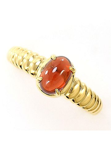 Unbranded 18K (18-karat) Yellow Gold Ring with Garnet, Total Weight 2.1g, Jewelry (view 1)