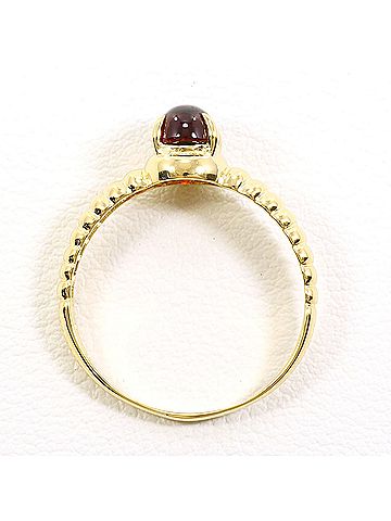 Unbranded 18K (18-karat) Yellow Gold Ring with Garnet, Total Weight 2.1g, Jewelry (view 2)