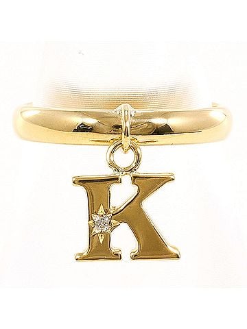 Unbranded 18K (18-karat) yellow gold ring with diamond (carat weight not stamped), total 2.1g, jewelry. (view 1)