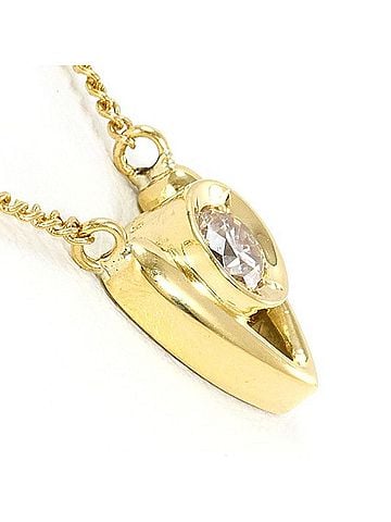 Unbranded 18K (18-karat) Yellow Gold Necklace with 0.20ct Diamond, Certificate of Authenticity, Total Weight Approx. 2.5g, 41cm, Jewelry (view 2)