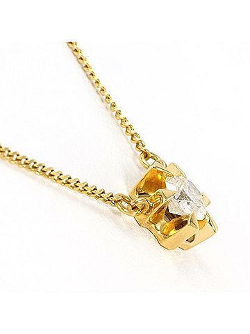 Unbranded 18K (18-karat) Yellow Gold Necklace with 0.31ct Diamond, Certificate of Authenticity, Total Weight Approx. 2.4g, 39cm, Jewelry (view 2)