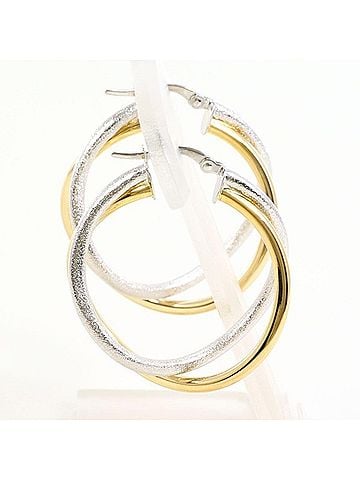 Unbranded 18K (18-karat gold) Yellow Gold (YG) Earrings, Total Weight Approx. 3.5g, Jewelry (view 2)