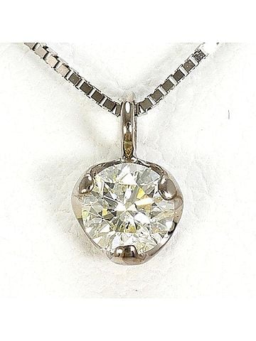 Unbranded 18K (18-karat white gold) necklace with a 0.17 carat diamond. Total weight approximately 1.1g. Approximately 40cm in length. Jewelry. (view 1)