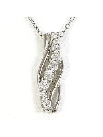 Unbranded 18K (18-karat white gold) necklace with a 0.24 carat diamond. Total weight approximately 2.1g. Approximately 45cm in length. Jewelry. (view 1)