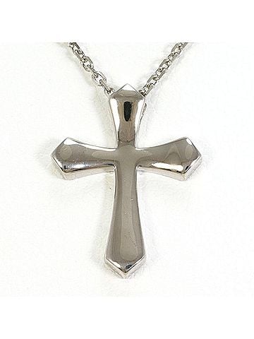 Unbranded 18K (18-karat white gold) necklace, total weight approximately 3.8g, 45cm, jewelry. (view 1)