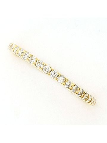 Unbranded 18K (18-karat) Yellow Gold Ring with 0.19g Diamond, Total Weight Approx. 1.0g, Jewelry (view 1)