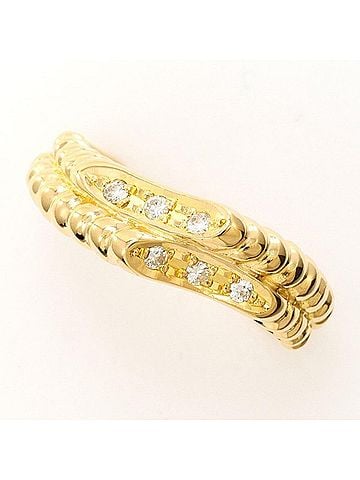 Unbranded 18K (18-karat) Yellow Gold Ring with 0.08g Diamond, Total Weight Approx. 3.1g, Jewelry (view 1)
