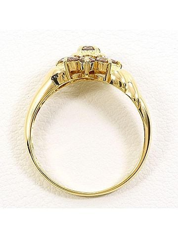 Unbranded 18K (18-karat) Yellow Gold Ring with Brown Diamond (0.58 carat), Total Weight Approx. 2.5g, Jewelry (view 2)