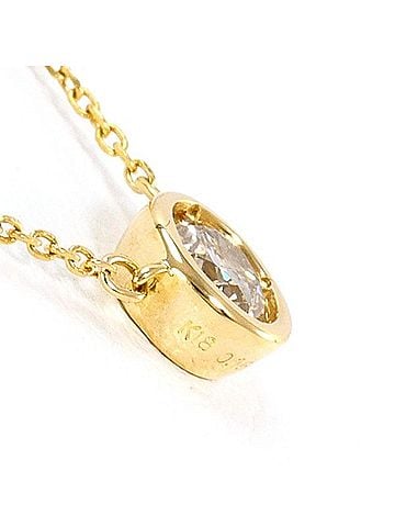 Unbranded 18K (18-karat) Yellow Gold Necklace with Brown Diamond (0.15 carat), Total Weight Approx. 1.0g, 40cm, Jewelry (view 2)