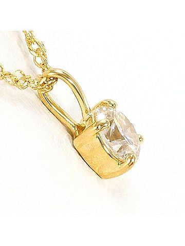 Unbranded 18K (18-karat) Yellow Gold Necklace with 0.18ct Diamond, Total Weight Approx. 0.9g, 42cm, Jewelry (view 2)
