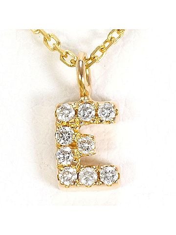 Unbranded 18K (18-karat) Yellow Gold (YG) Pink Necklace with Diamonds, Total Weight Approx. 1.6g, 45cm, Jewelry (view 1)