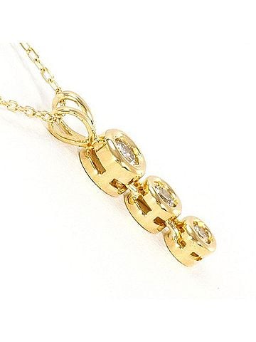 Unbranded 18K (18-karat) Yellow Gold Necklace with 0.21ct Diamond, Total Weight Approx. 2.5g, 52cm, Jewelry (view 2)