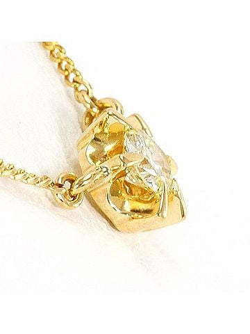 Unbranded 18K (18-karat) Yellow Gold Necklace with 0.17ct Diamond, Total Weight Approx. 1.9g, 42cm, Jewelry (view 2)