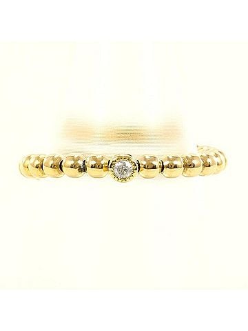 Unbranded 18K (18-karat) Yellow Gold Ring - Free Size Diamond 0.03g Total Weight Approx. 1.6g Jewelry (view 1)