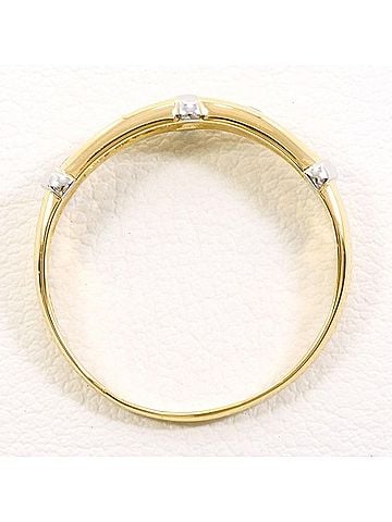 Unbranded PT900 Platinum 18K Yellow Gold Ring with 0.30 Carat Diamond, Total Weight Approx. 2.5g, Jewelry (view 2)