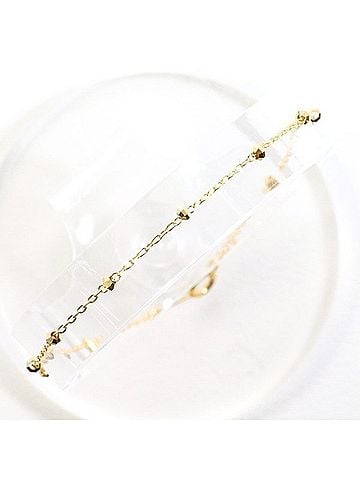 Unbranded 18K (18-karat) Yellow Gold Bracelet, Total Weight Approx. 0.6g, 18.5cm, Jewelry (view 1)