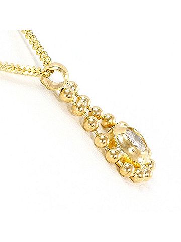 Unbranded 18K (18-karat) Yellow Gold Necklace with 0.12ct Diamond, Total Weight Approx. 2.5g, 40cm, Jewelry (view 2)