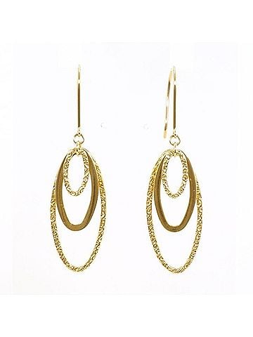 Unbranded 18K (18-karat) Yellow Gold Earrings, Total Weight Approx. 2.8g, Jewelry (view 1)