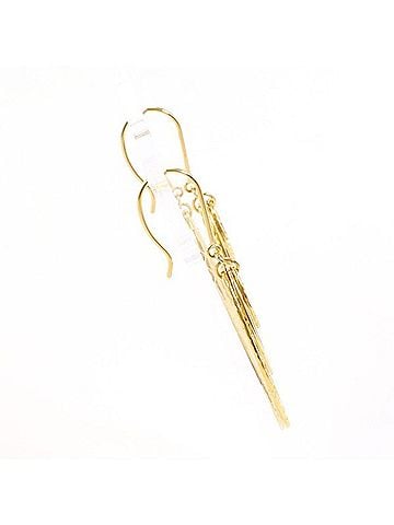 Unbranded 18K (18-karat) Yellow Gold Earrings, Total Weight Approx. 2.8g, Jewelry (view 2)