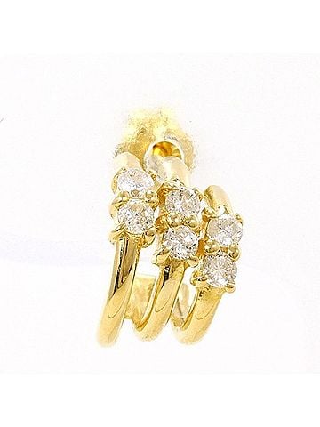 Unbranded 18K (18-karat) Yellow Gold Earring (Single Earring) with 0.10ct Diamond, Total Weight Approx. 0.9g, Jewelry (view 1)