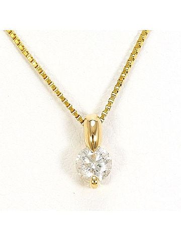 Unbranded 18K (18-karat) Yellow Gold Necklace with 0.18ct Diamond, Total Weight Approx. 1.6g, 43cm, Jewelry (view 1)
