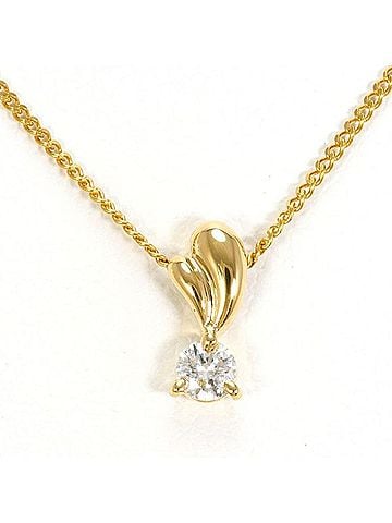 Unbranded 18K (18-karat) Yellow Gold Necklace with 0.09g Diamond, Total Weight Approx. 1.5g, 40cm, Jewelry (view 1)