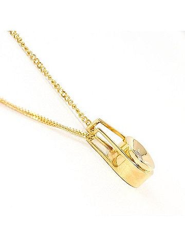 Unbranded 18K (18-karat) Yellow Gold Necklace with Diamonds, Total Weight Approx. 2.0g, 40cm, Jewelry (view 2)