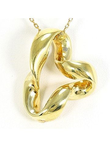 Unbranded 18K (18-karat) Yellow Gold (YG) Pink Necklace, Total Weight Approx. 2.8g, 41cm, Jewelry (view 1)