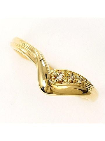 Unbranded 18K (18-karat) Yellow Gold Ring with Brown Diamond (0.03 carat), Total Weight Approx. 1.9g, Jewelry (view 1)