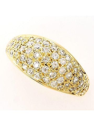 Unbranded 18K (18-karat) Yellow Gold Ring with Zirconia, Total Weight Approx. 3.3g, Jewelry (view 1)