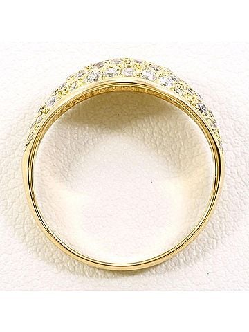Unbranded 18K (18-karat) Yellow Gold Ring with Zirconia, Total Weight Approx. 3.3g, Jewelry (view 2)