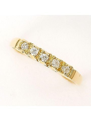 Unbranded 18K (18-karat) Yellow Gold Ring with 0.11ct Diamond, Total Weight Approx. 1.4g, Jewelry (view 1)