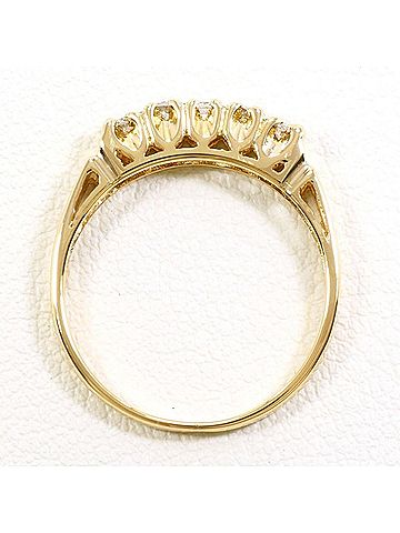 Unbranded 18K (18-karat) Yellow Gold Ring with 0.11ct Diamond, Total Weight Approx. 1.4g, Jewelry (view 2)