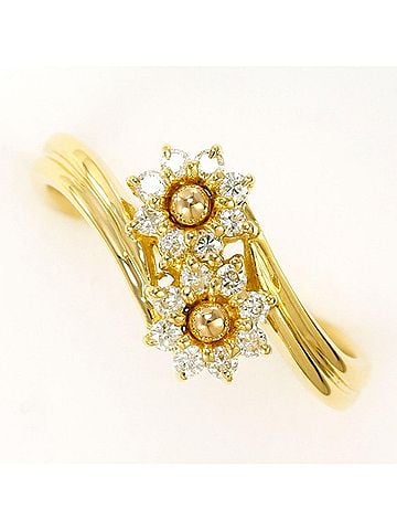 Unbranded 18K (18-karat) Yellow Gold Ring with 0.16ct Diamond, Total Weight Approx. 2.6g, Jewelry (view 1)